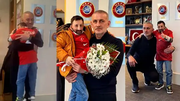 TFF Başkanı'nın Köksal Baba'yı kucağına aldığı görüntü paylaşım rekoru kırdı